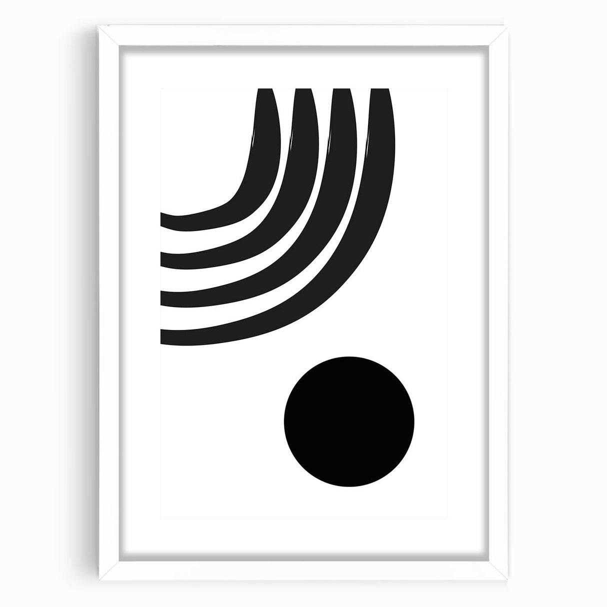 Bohemian Wall Art - Modern Monochrome Boho Decor Canvas for Minimal Spaces