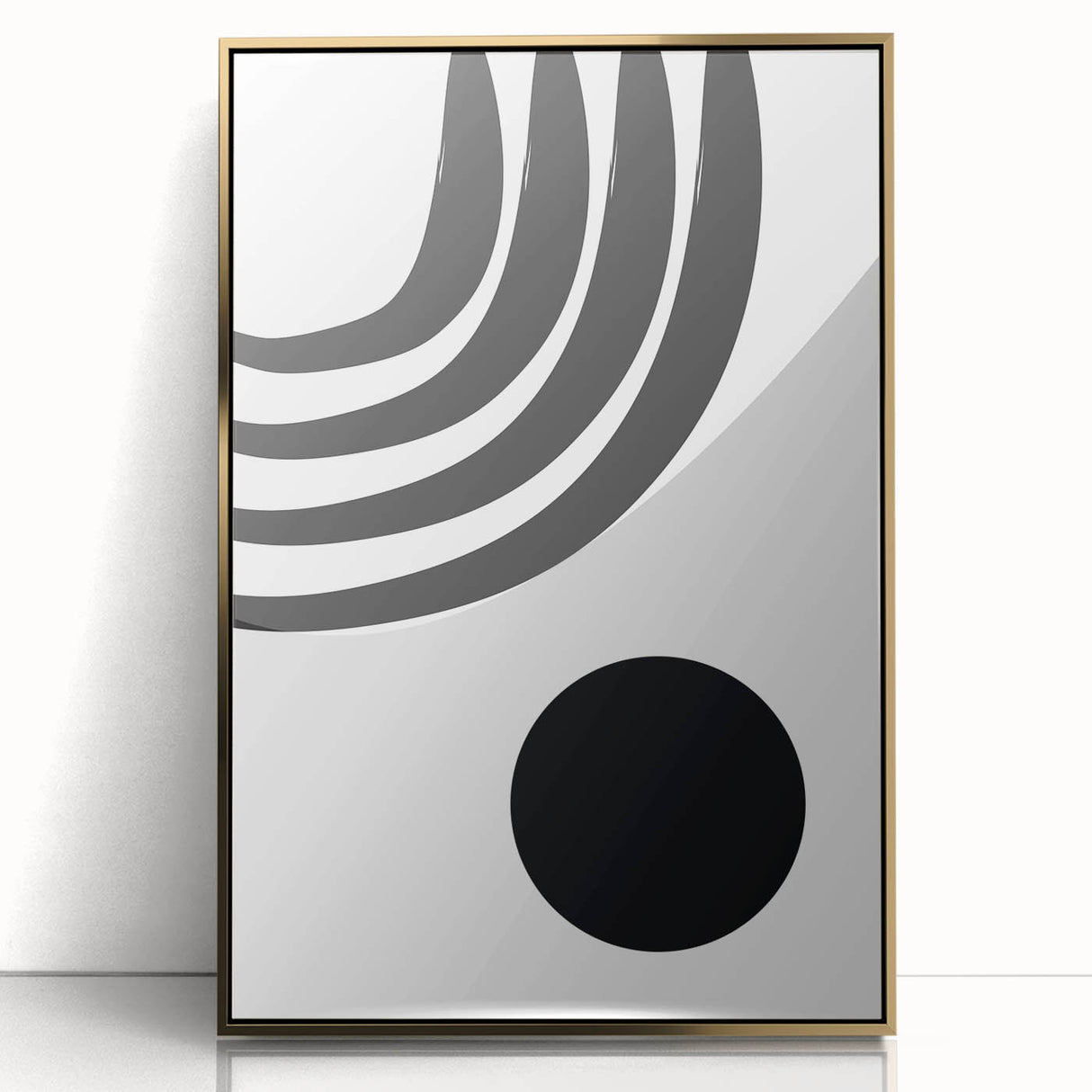 Bohemian Wall Art - Modern Monochrome Boho Decor Canvas for Minimal Spaces
