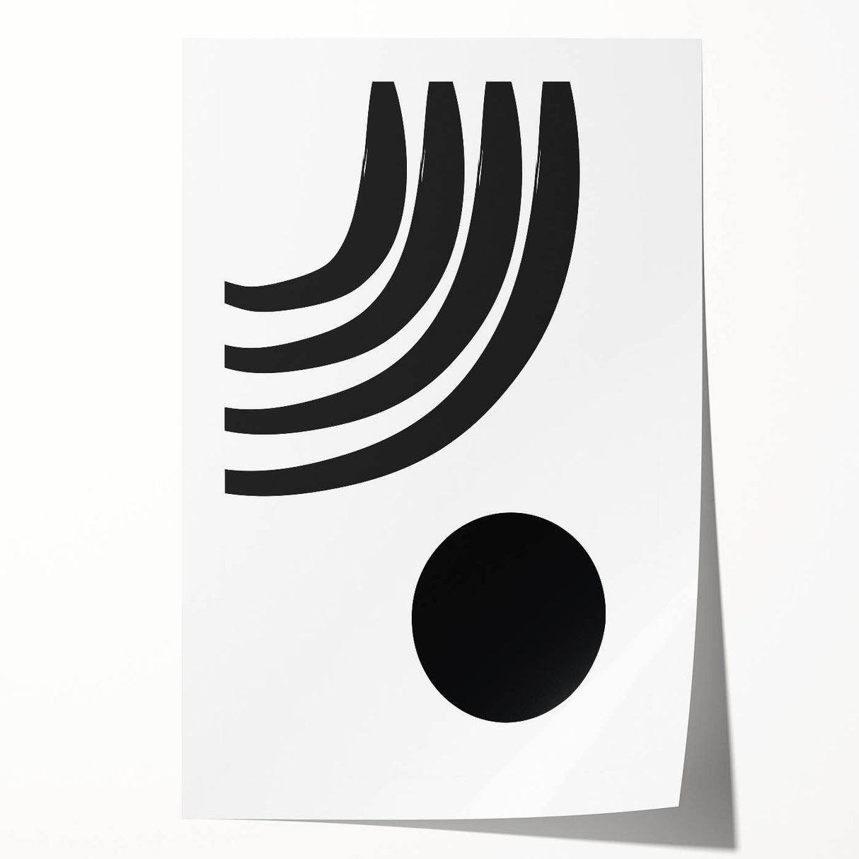 Bohemian Wall Art - Modern Monochrome Boho Decor Canvas for Minimal Spaces