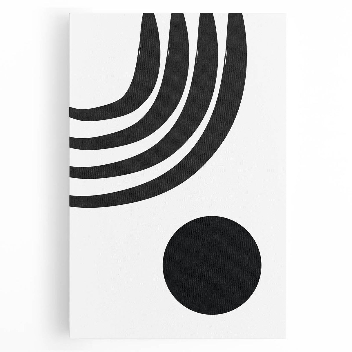 Bohemian Wall Art - Modern Monochrome Boho Decor Canvas for Minimal Spaces