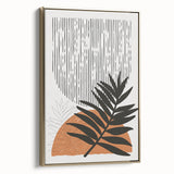 Bohemian Wall Art - Eclectic Palm Leaf Boho Decor Canvas - Chic Art Print