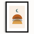 Bohemian Abstract Wall Art – Eclectic Moon and Earthy Tones Canvas Print