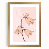 Bohemian Floral Wall Art | Elegant Boho Decor Canvas | Artistic Print