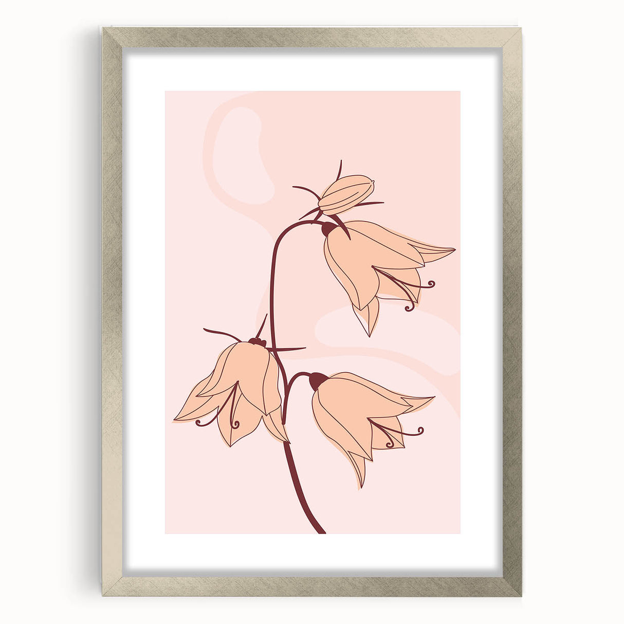 Bohemian Floral Wall Art | Elegant Boho Decor Canvas | Artistic Print