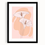 Floral Boho Wall Art | Elegant Bohemian Decor Canvas | Artistic Print