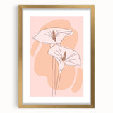 Floral Boho Wall Art | Elegant Bohemian Decor Canvas | Artistic Print