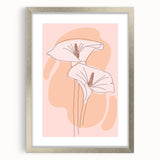 Floral Boho Wall Art | Elegant Bohemian Decor Canvas | Artistic Print