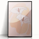 Floral Boho Wall Art | Elegant Bohemian Decor Canvas | Artistic Print