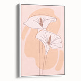 Floral Boho Wall Art | Elegant Bohemian Decor Canvas | Artistic Print