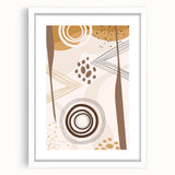 Abstract Boho Wall Art | Earthy Bohemian Decor Canvas | Artistic Print