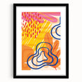 Vibrant Abstract Boho Wall Art | Eclectic Bohemian Decor Canvas | Print
