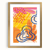 Vibrant Abstract Boho Wall Art | Eclectic Bohemian Decor Canvas | Print