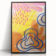 Vibrant Abstract Boho Wall Art | Eclectic Bohemian Decor Canvas | Print