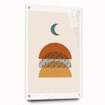 Rustic Boho Moon & Sun Abstract Wall Art | Earthy Bohemian Decor Print