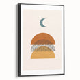 Rustic Boho Moon & Sun Abstract Wall Art | Earthy Bohemian Decor Print