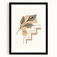 Boho Geometric Leaf Art | Modern Abstract Botanical Wall Print