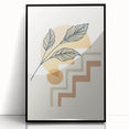 Boho Geometric Leaf Art | Modern Abstract Botanical Wall Print