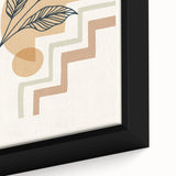 Boho Geometric Leaf Art | Modern Abstract Botanical Wall Print