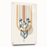 Boho Botanical Arch Wall Art | Minimalist Floral Print for Modern Spaces