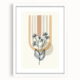 Boho Botanical Arch Wall Art | Minimalist Floral Print for Modern Spaces