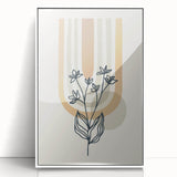 Boho Botanical Arch Wall Art | Minimalist Floral Print for Modern Spaces
