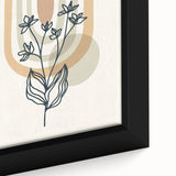 Boho Botanical Arch Wall Art | Minimalist Floral Print for Modern Spaces