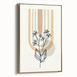 Boho Botanical Arch Wall Art | Minimalist Floral Print for Modern Spaces