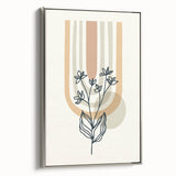 Boho Botanical Arch Wall Art | Minimalist Floral Print for Modern Spaces