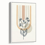 Boho Botanical Arch Wall Art | Minimalist Floral Print for Modern Spaces