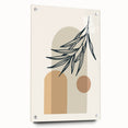Boho Leaf Arch Wall Art | Minimalist Botanical Print for Cozy Spaces