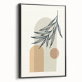 Boho Leaf Arch Wall Art | Minimalist Botanical Print for Cozy Spaces
