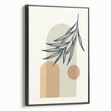 Boho Leaf Arch Wall Art | Minimalist Botanical Print for Cozy Spaces