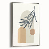 Boho Leaf Arch Wall Art | Minimalist Botanical Print for Cozy Spaces