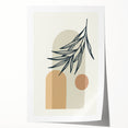 Boho Leaf Arch Wall Art | Minimalist Botanical Print for Cozy Spaces