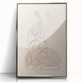 Bohemian Wall Art | Minimalist Boho Decor Canvas | Yoga Line Art Print