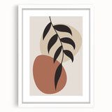Boho Wall Art | Minimalist Leaf Print | Eclectic Bohemian Canvas