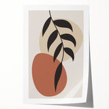 Boho Wall Art | Minimalist Leaf Print | Eclectic Bohemian Canvas