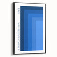 Bohemian Blue Geometric Wall Art | Eclectic Bauhaus Boho Decor Print
