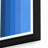 Bohemian Blue Geometric Wall Art | Eclectic Bauhaus Boho Decor Print