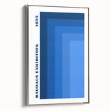 Bohemian Blue Geometric Wall Art | Eclectic Bauhaus Boho Decor Print