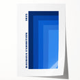 Bohemian Blue Geometric Wall Art | Eclectic Bauhaus Boho Decor Print
