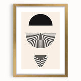 Boho Wall Art | Abstract Geometric Shapes Print | Minimalist Canvas