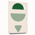 Bohemian Wall Art - Artistic Green Geometric Boho Decor Canvas Print