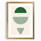 Bohemian Wall Art - Artistic Green Geometric Boho Decor Canvas Print