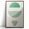 Bohemian Wall Art - Artistic Green Geometric Boho Decor Canvas Print