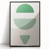 Bohemian Wall Art - Artistic Green Geometric Boho Decor Canvas Print