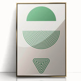 Bohemian Wall Art - Artistic Green Geometric Boho Decor Canvas Print