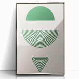 Bohemian Wall Art - Artistic Green Geometric Boho Decor Canvas Print