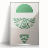 Bohemian Wall Art - Artistic Green Geometric Boho Decor Canvas Print
