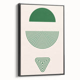 Bohemian Wall Art - Artistic Green Geometric Boho Decor Canvas Print